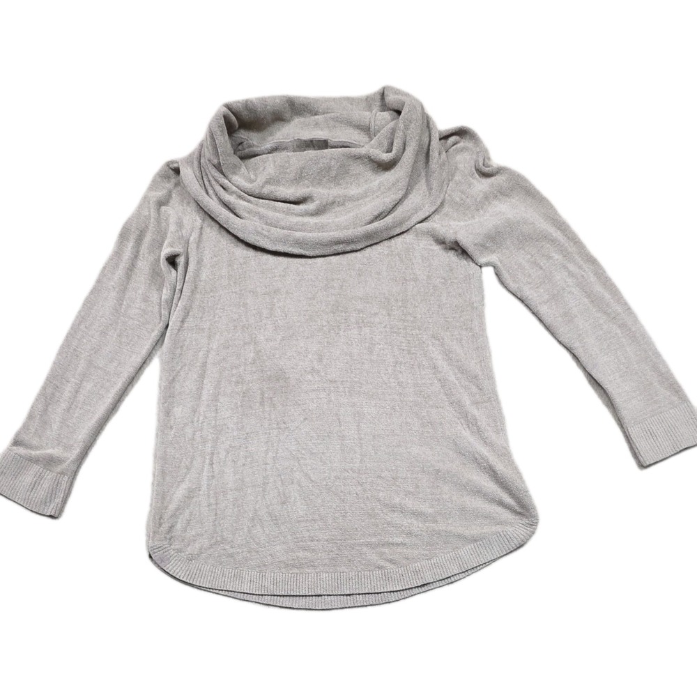 Barefoot Dreams Med Cozychic Ultra Lite Coastal Cowl Neck Tunic‎ Sweater Beige